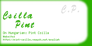 csilla pint business card